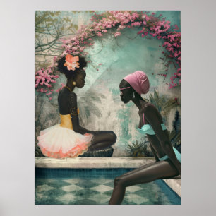 *~* FD2 Blommigt 2 Black Goddesses från Bassäng 12 Poster