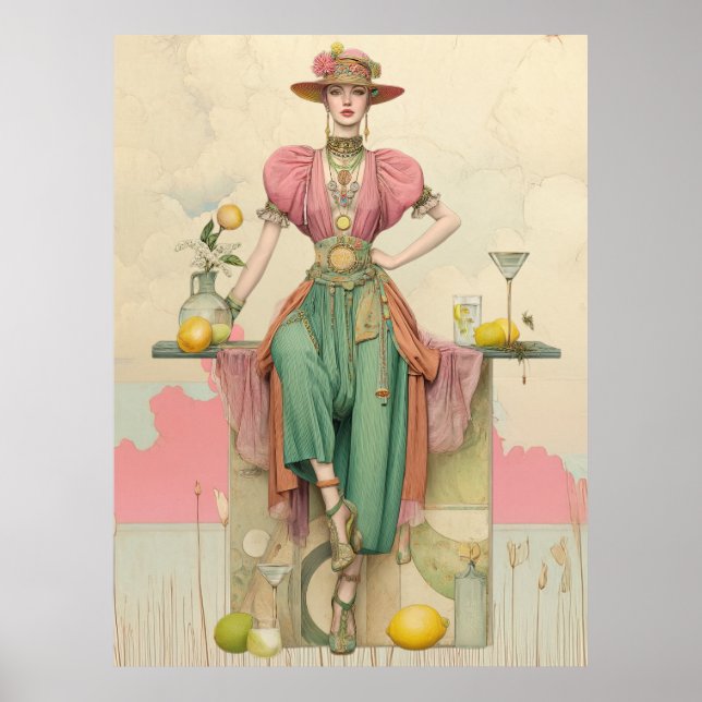 ^~* FD2 Boho Woman Apple Butterfly 39 Poster (Framsidan)
