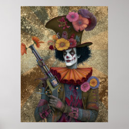 FD2 Circus Clown Art 21 Vintage Retro Carnival Poster