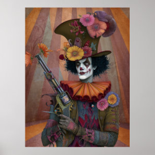 FD2 Circus Clown Art Vintage Retro Carnival 21 Poster