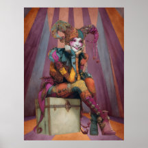 FD2 Circus Clown Art Vintage Retro Carnival art 2