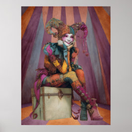 FD2 Circus Clown Art Vintage Retro Carnival art 2 Poster