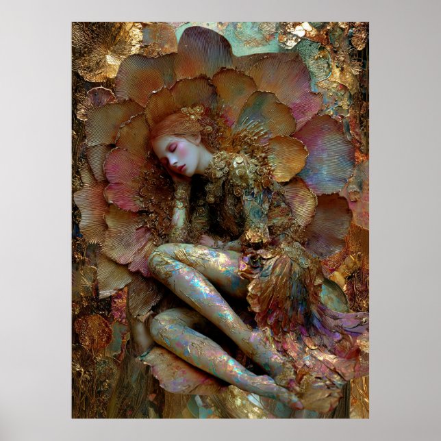 - FD2 Drömskt Förtrollande Fantasy Mus Iridescent  Poster (Framsidan)