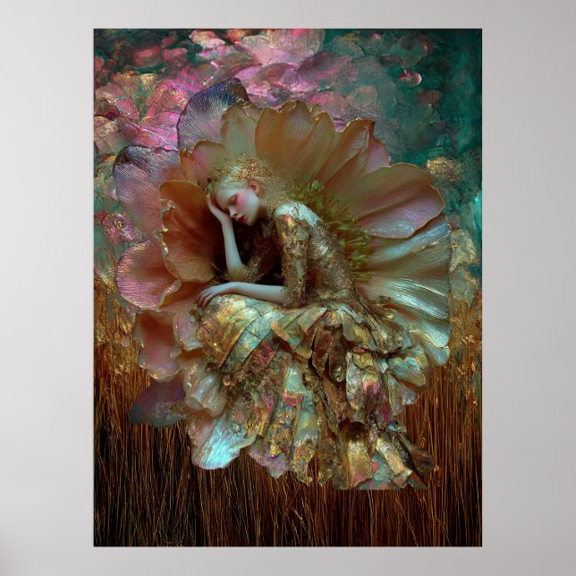- FD2 Drömskt Förtrollande Fantasy Muse Iridescent Poster (Framsidan)