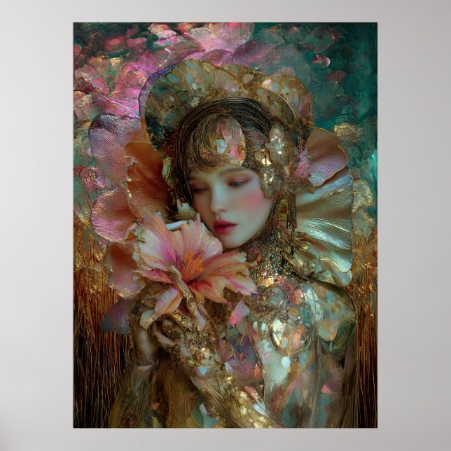 - FD2 Drömskt Förtrollande Fantasy Muse Iridescent Poster (Framsidan)