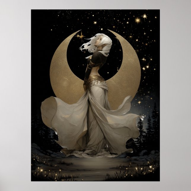 FD2 Enchanted 12 Crescent Moon Goddess Poster (Framsidan)