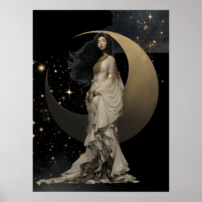 FD2 Enchanted 15  Crescent Moon Goddess Poster (Framsidan)