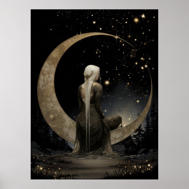 FD2 Enchanted 1 Crescent Moon Goddess Poster (Framsidan)