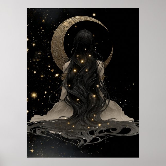 FD2 Enchanted 21  Crescent Moon Goddess Poster (Framsidan)