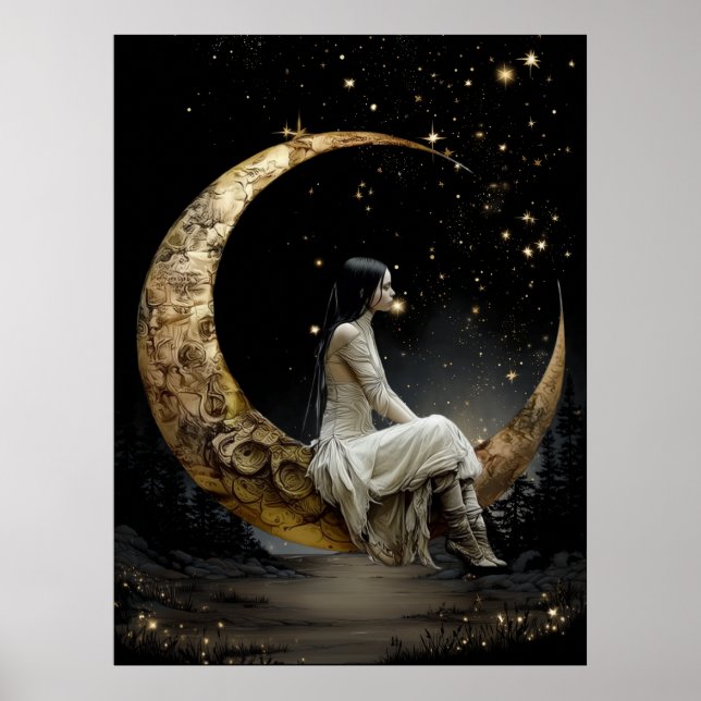 FD2 Enchanted 2 Crescent Moon Goddess Poster (Framsidan)
