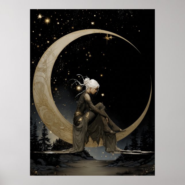 FD2 Enchanted 4 Crescent Moon Goddess Poster (Framsidan)