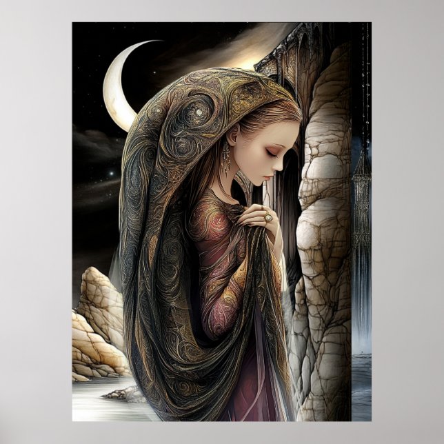FD2 Enchanted Crescent Moon Goddess 10 Poster (Framsidan)