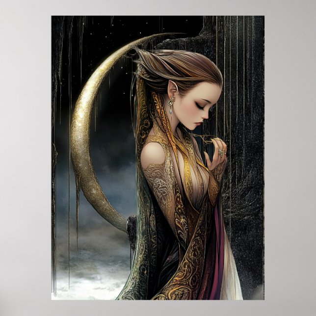 FD2 Enchanted Crescent Moon Goddess 11 Poster (Framsidan)