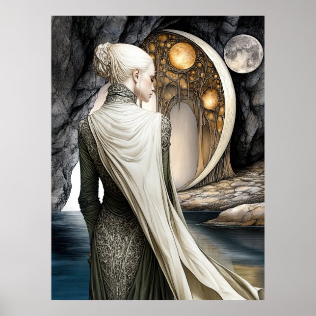 FD2 Enchanted Crescent Moon Goddess 12 Poster (Framsidan)