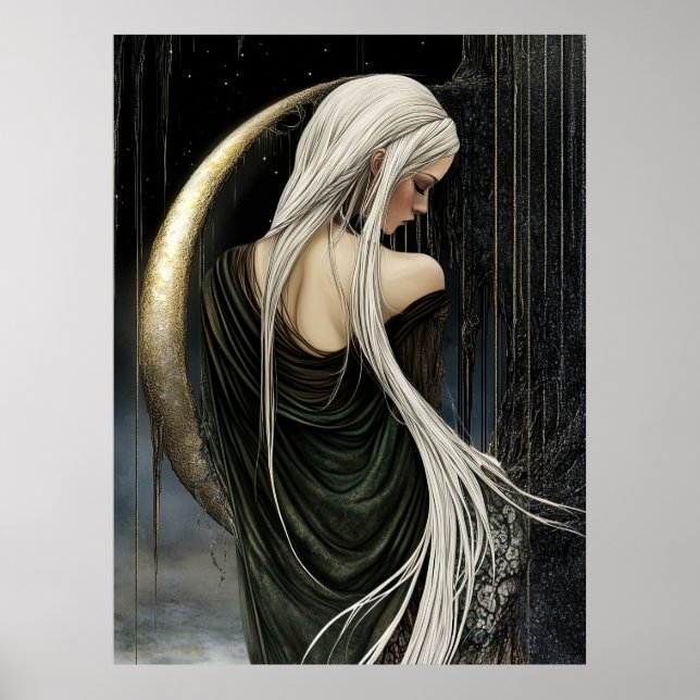 FD2 Enchanted Crescent Moon Goddess  15  Poster (Framsidan)