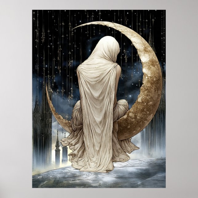 FD2 Enchanted Crescent Moon Goddess 17 Poster (Framsidan)