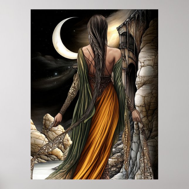 FD2 Enchanted Crescent Moon Goddess 20 Poster (Framsidan)