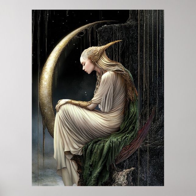 FD2 Enchanted Crescent Moon Goddess  21  Poster (Framsidan)
