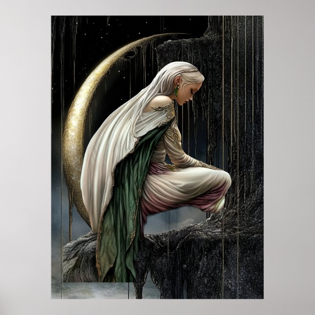 FD2 Enchanted Crescent Moon Goddess 22 Poster (Framsidan)