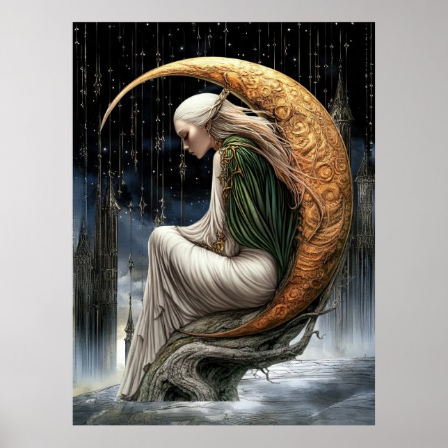 FD2 Enchanted Crescent Moon Goddess  24 Poster (Framsidan)