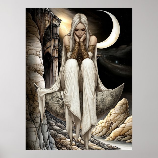 FD2 Enchanted Crescent Moon Goddess 32 Poster (Framsidan)