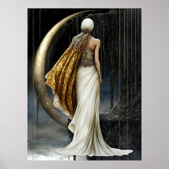 FD2 Enchanted Crescent Moon Goddess 33 Poster (Framsidan)