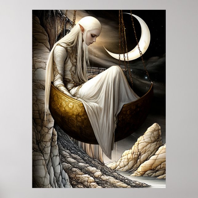 FD2 Enchanted Crescent Moon Goddess 35 Poster (Framsidan)