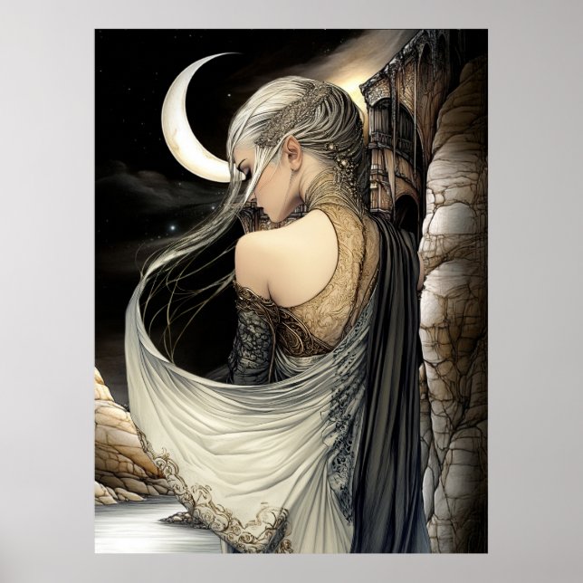 FD2 Enchanted Crescent Moon Goddess 5 Poster (Framsidan)