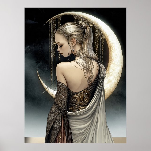 FD2 Enchanted Crescent Moon Goddess 6 Poster (Framsidan)