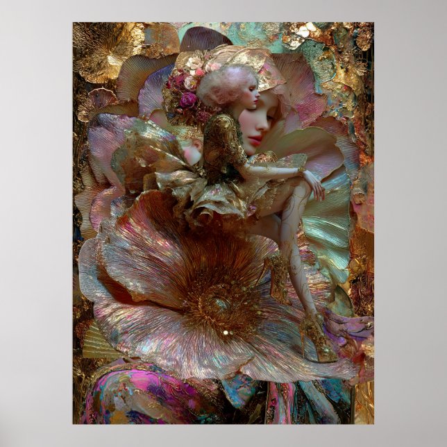 - FD2 Förtrollande Fantasy Drömmig Muse Iridescent Poster (Framsidan)