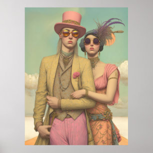 *~* FD2 Kärlek Romantic Retro Boho par 18 Poster