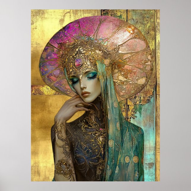 *~* FD2 Ornate Nouveau Fantasy Ethereal Woman  13 Poster (Framsidan)