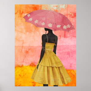 *~* FD2 Vibrant Tropical Black Goddesses 7 Hat Poster