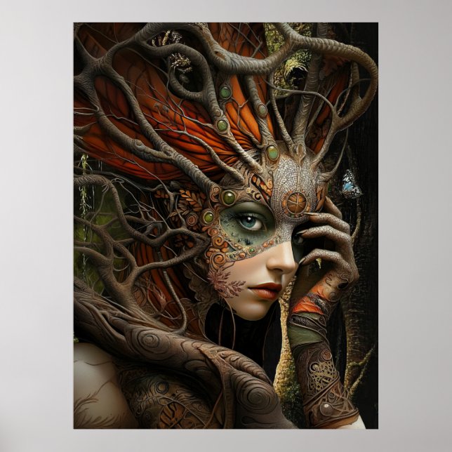 *~* FD3 42 Livets träd Earth Mystical Poster (Framsidan)