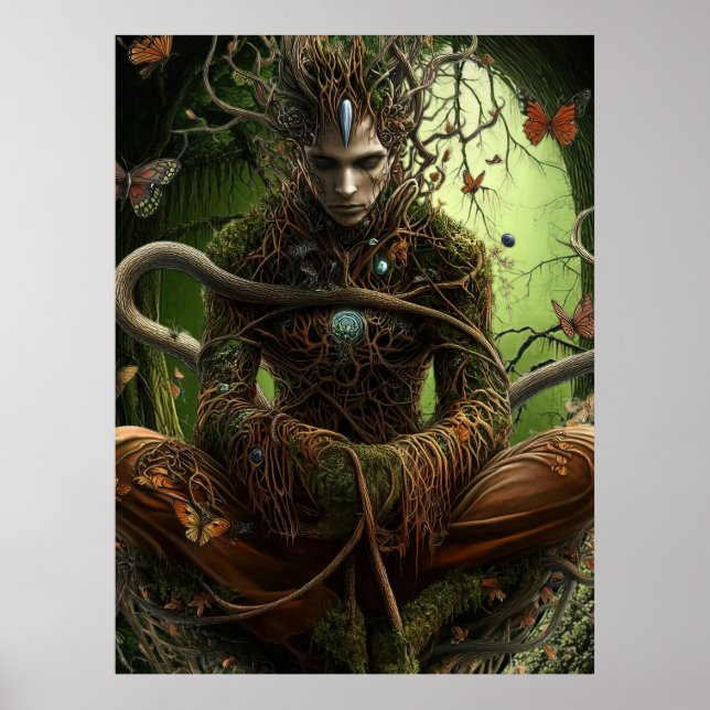 *~* FD3 Andlig Forest WOMAN Earth Keeper 15 Poster (Framsidan)