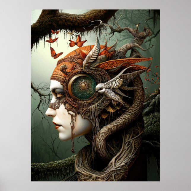 *~* FD3 Earth Keeper NATURE WOMAN Guardian 7 Poster (Framsidan)