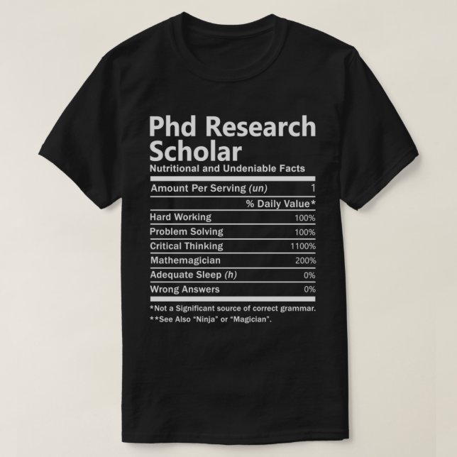 Fd Research Scholar Nutrition Factors Job Gift it T Shirt (Design framsida)