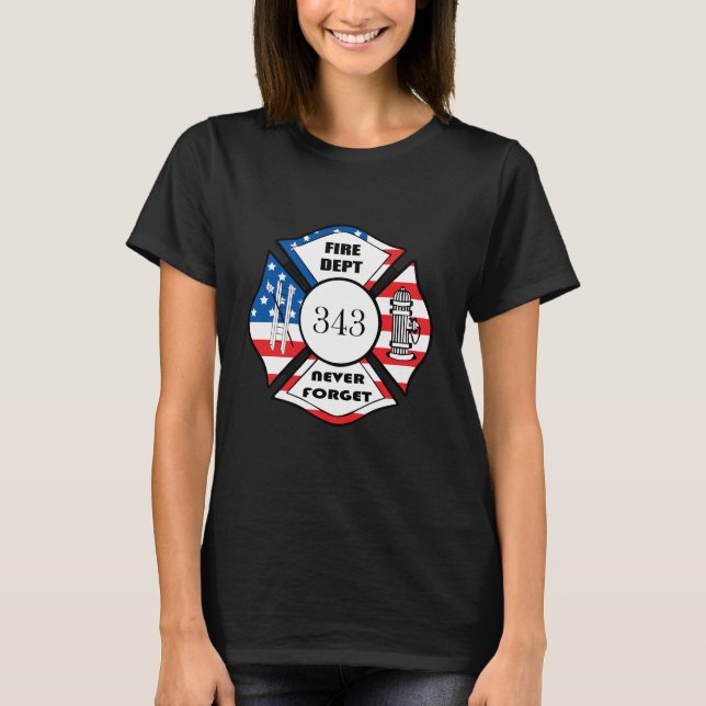 FDNY Brandkår New York T Shirt (Framsida)