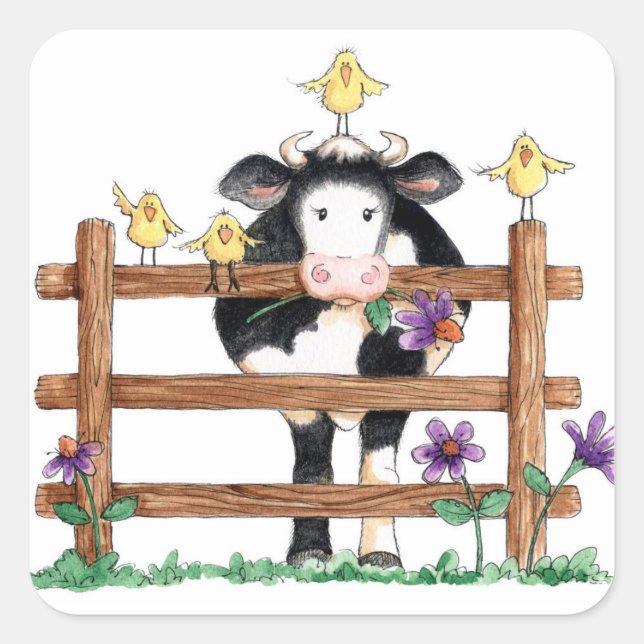 Fdömd kummel - Stickers Fyrkantigt Klistermärke (Framsida)