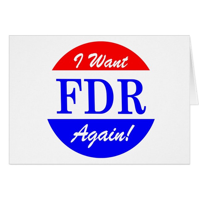 FDR - Amerika mest underbar presidentTribute Hälsningskort (Framsidan Horizontal)
