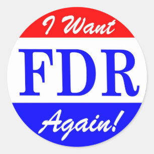 FDR - Amerika mest underbar presidentTribute Runt Klistermärke