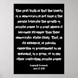 FDR företags Amerika Poster