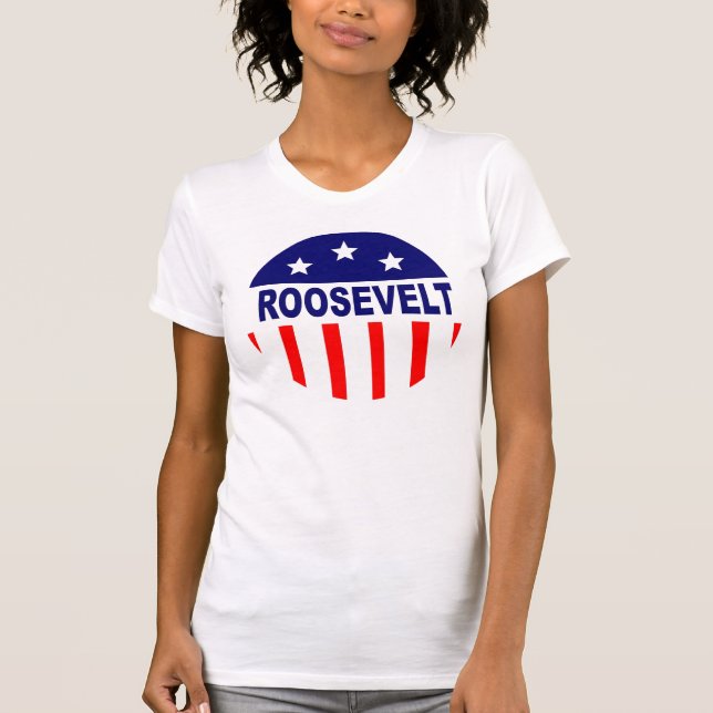 FDR Franklin D Roosevelt röstar för ändring T-shirt (Framsida)