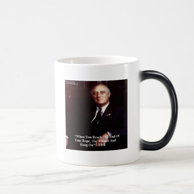 FDR & Häng på repet-citat Magisk Mugg (Höger)