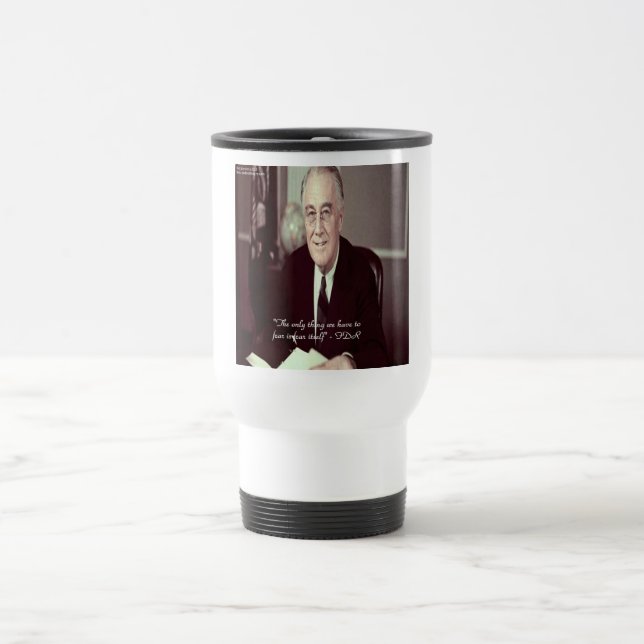 FDR & Inget att frukta-citat Resemugg (Center)