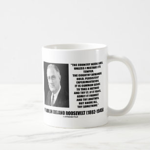 Fdr-landbehov sätta en klocka på ihärdig kaffemugg
