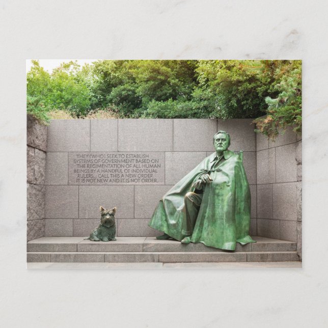 FDR Memorial i Washington DC Vykort (Framsida)