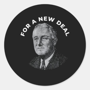 FdR Ny dealdemokrat Franklin Delano Roosevelt Ne Runt Klistermärke