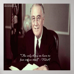 FDR och inget att frukta Poster offert