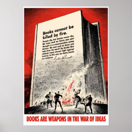 FDR-offert för förbränning av Bok - Gräns Poster